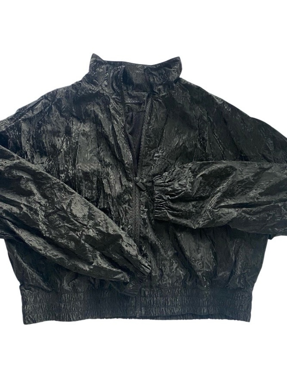 nuuds Black Retro Windbreaker Jacket